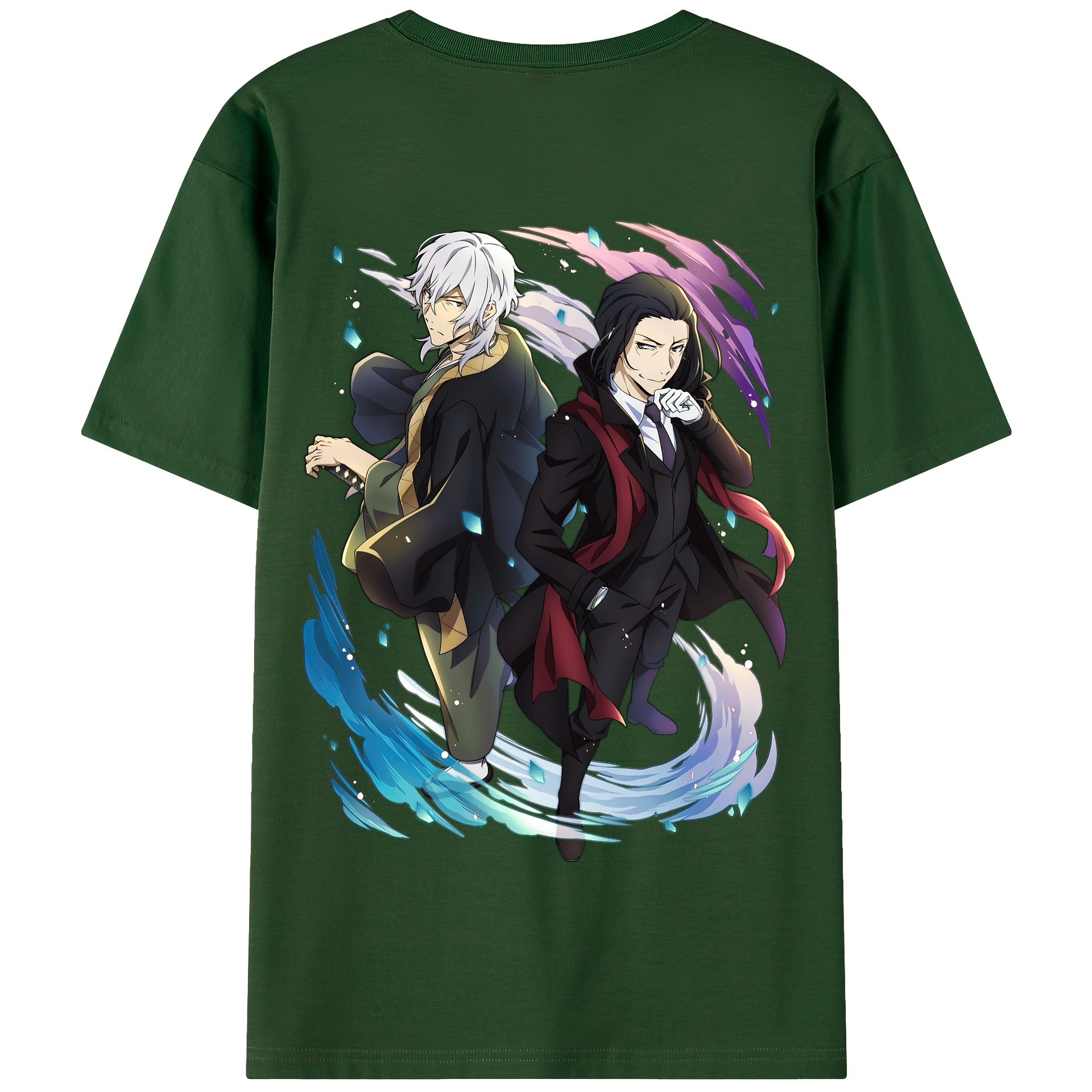 （画像用） 文豪ストレイドッグス Bungo Stray Dogs 綿100％半袖Tシャツ（背面プリント）